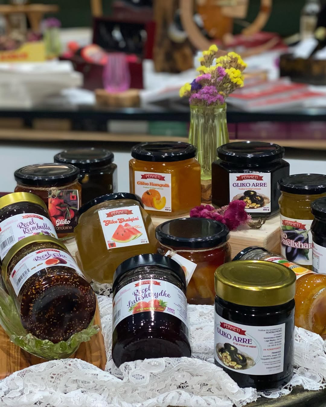 Authentic Albanian honey, gliko and traditional sweets — popular Albanian food souvenirs and artisan products