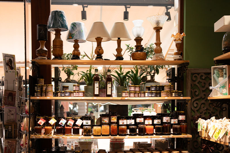 Authentic Albanian artisan products and handmade souvenirs at Illyrian Pantheon in Tirana